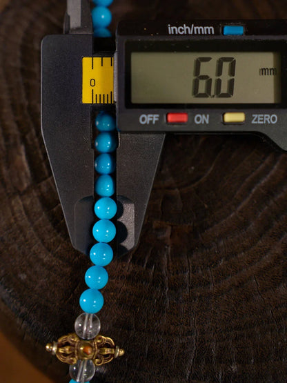 108 Bead Turquoise Agate Mala Necklace