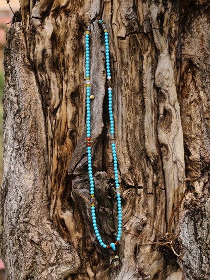 108 Bead Turquoise Agate Mala Necklace
