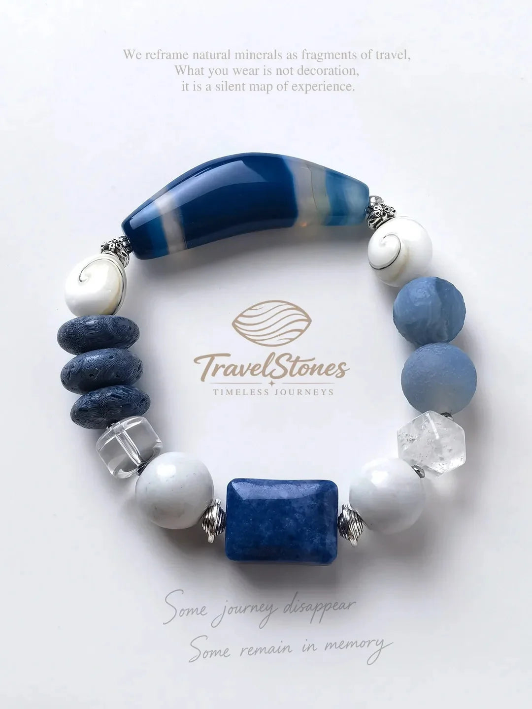 The Blue Lighthouse: Raw Crystal Energy Bracelet