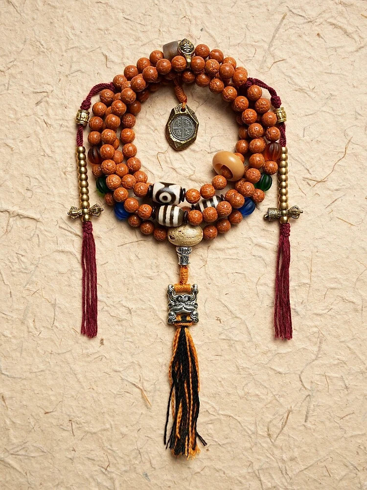 Bodhi Seed and Agate Harmony Bracelet | Wisdom, Peace, and Strong Connections