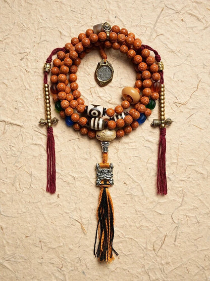 Bodhi Seed and Agate Harmony Bracelet | Wisdom, Peace, and Strong Connections