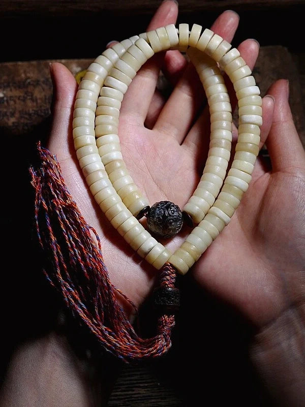 Meditation Beads with Living Patina for Mindful Grounding & Primal Protection