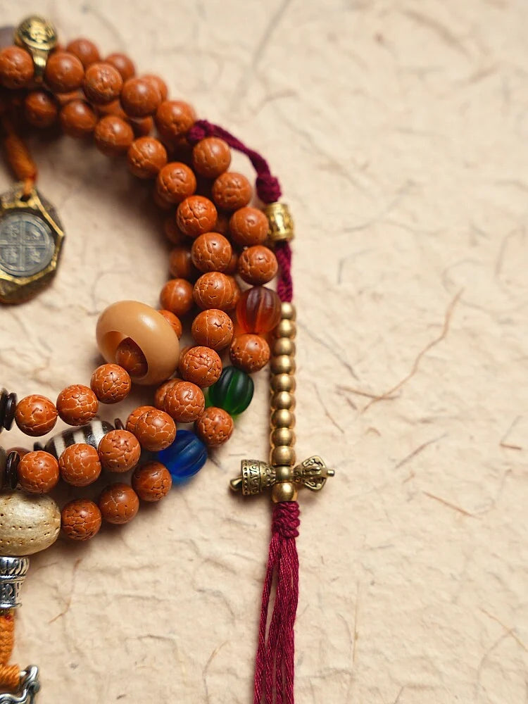 Bodhi Seed and Agate Harmony Bracelet | Wisdom, Peace, and Strong Connections