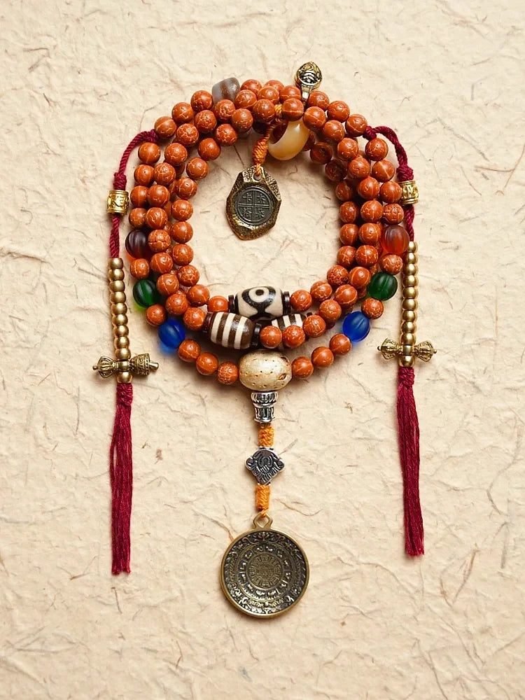 Bodhi Seed and Agate Harmony Bracelet | Wisdom, Peace, and Strong Connections