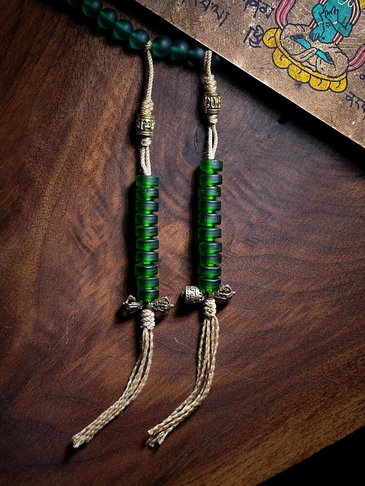 Emotional Healing & Divine Feminine Protection | 108 Liuli & Hetian  Mala Necklace