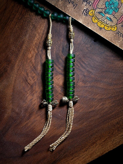 Emotional Healing & Divine Feminine Protection | 108 Liuli & Hetian  Mala Necklace