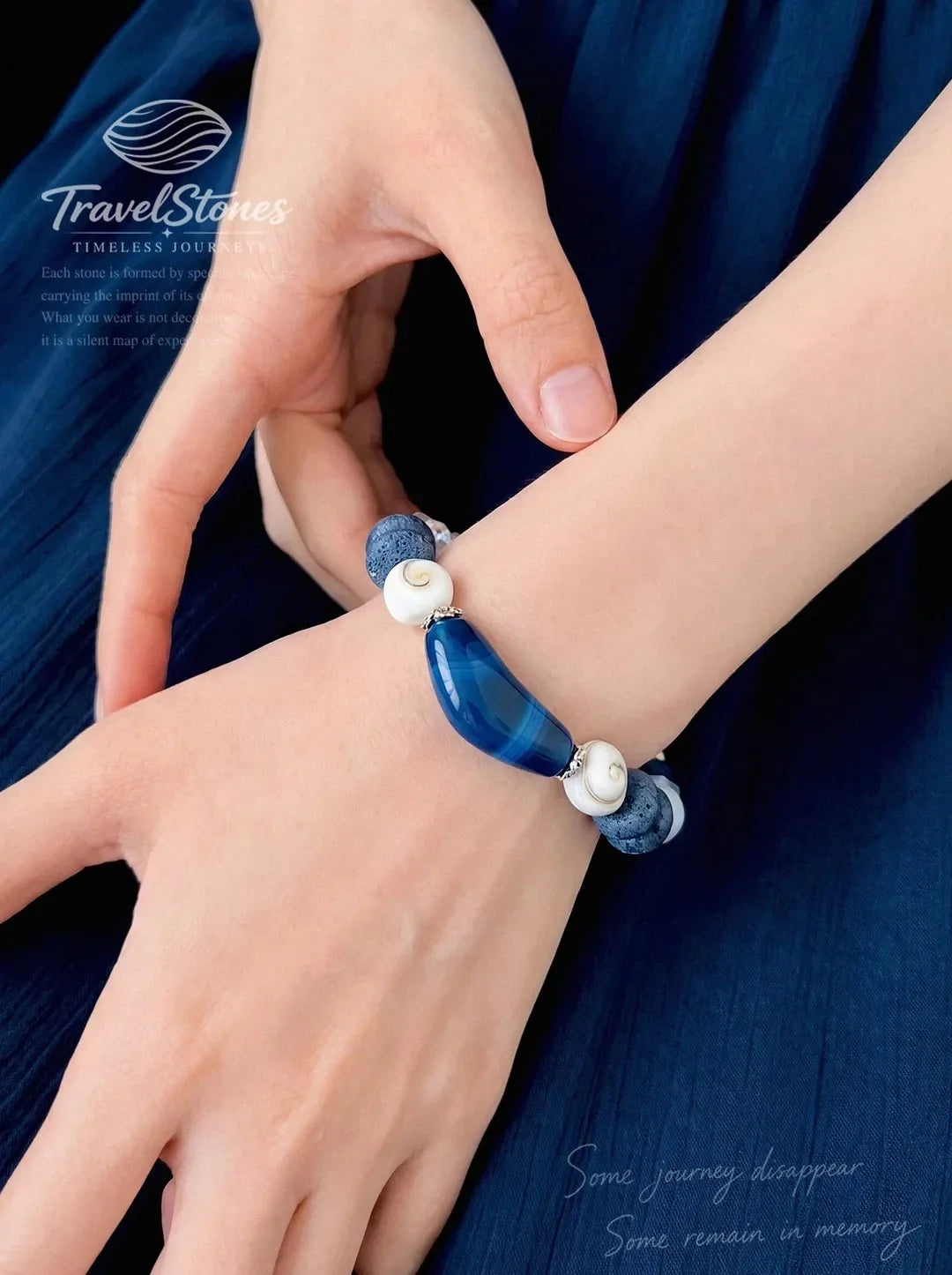 The Blue Lighthouse: Raw Crystal Energy Bracelet