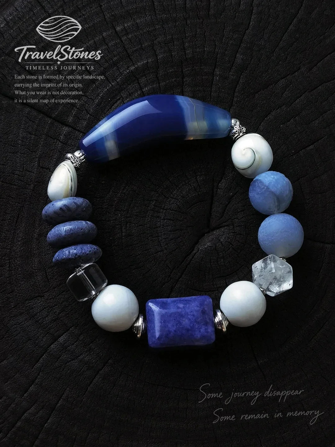 The Blue Lighthouse: Raw Crystal Energy Bracelet