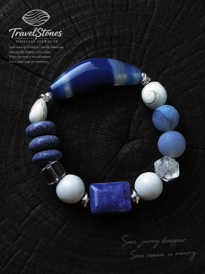 The Blue Lighthouse: Raw Crystal Energy Bracelet