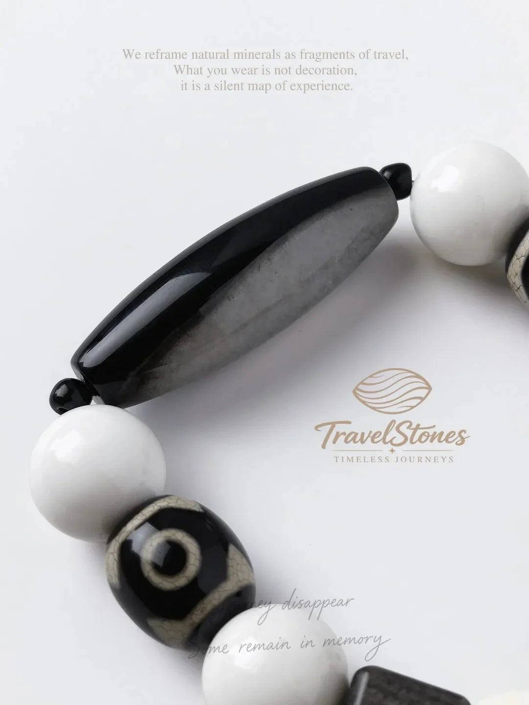 Mystic Totem: Vintage Black & White Sacred Sigil Bracelet