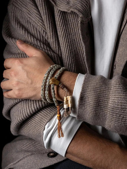 108 Camel Bone Yak Bone Dzi Mala Necklace