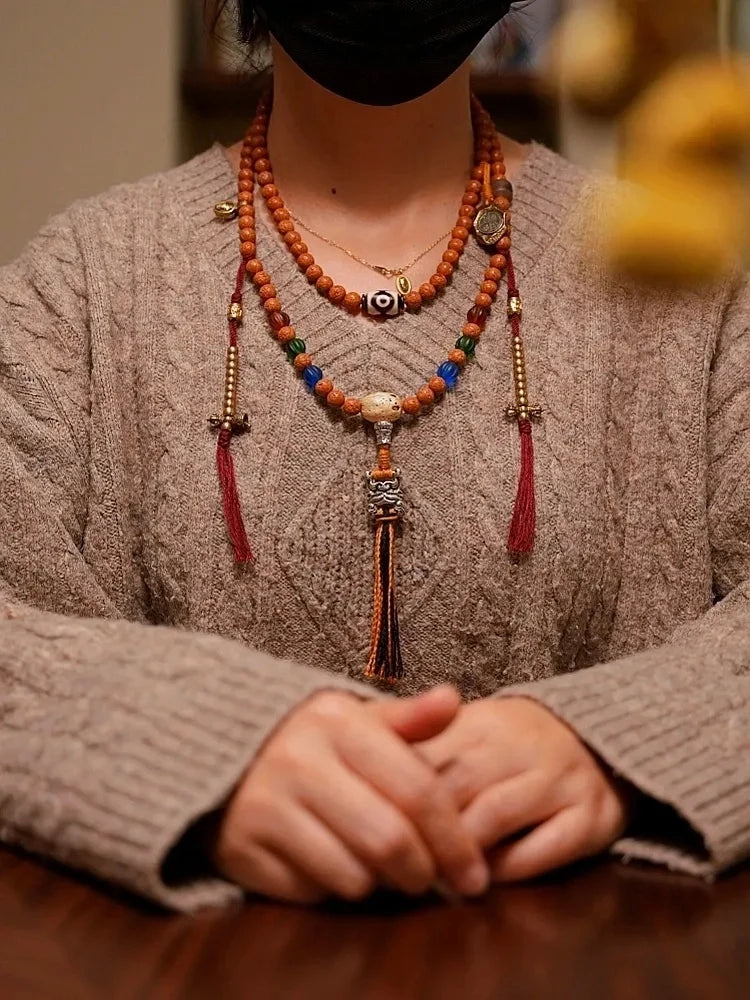 Bodhi Seed and Agate Harmony Bracelet | Wisdom, Peace, and Strong Connections