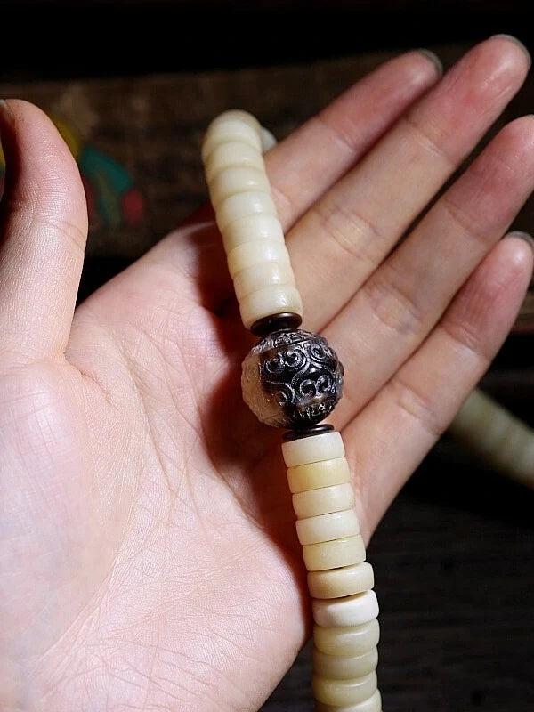 Meditation Beads with Living Patina for Mindful Grounding & Primal Protection