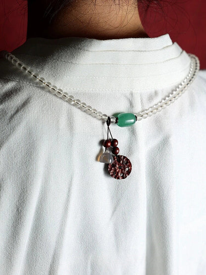 Soft Glow Clear Quartz 108 Mala Beads Necklace