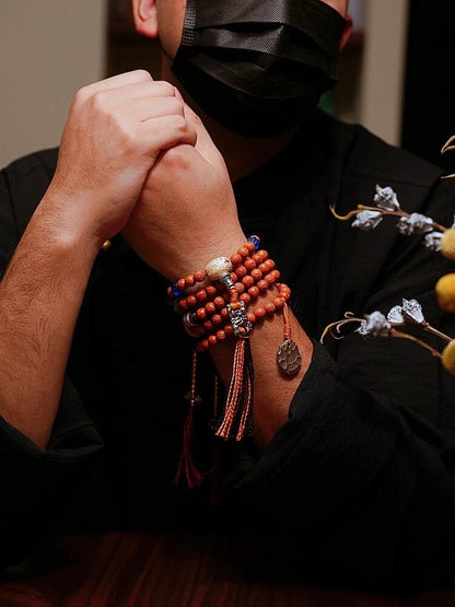 Bodhi Seed and Agate Harmony Bracelet | Wisdom, Peace, and Strong Connections
