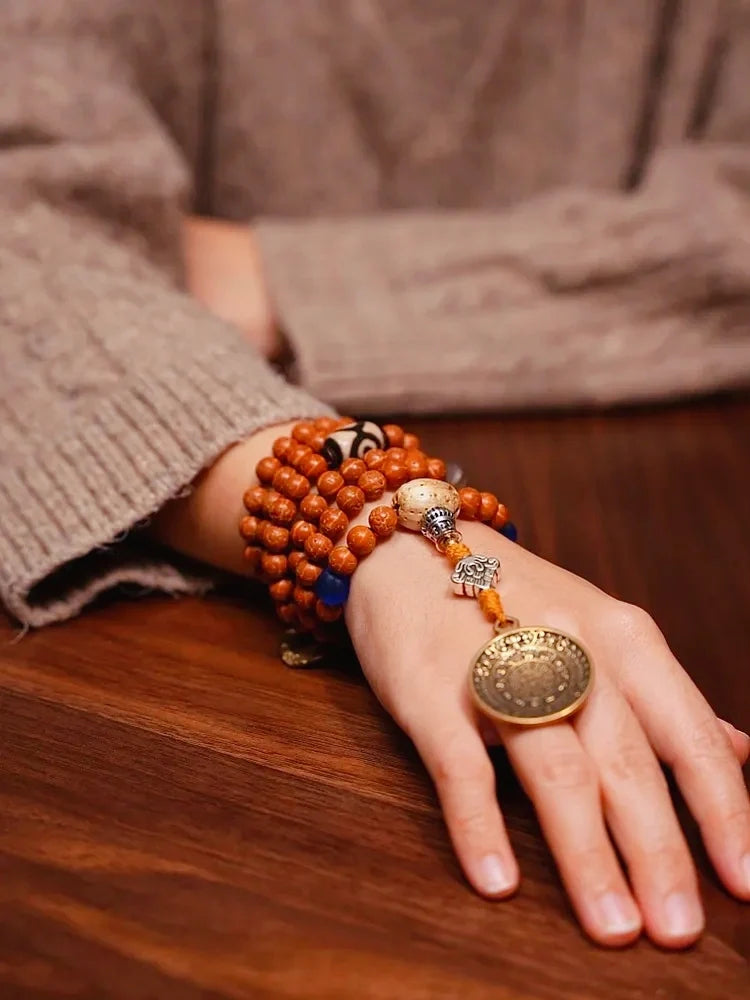 Bodhi Seed and Agate Harmony Bracelet | Wisdom, Peace, and Strong Connections