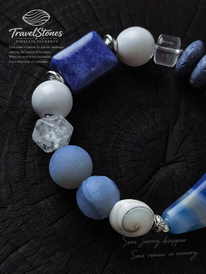 The Blue Lighthouse: Raw Crystal Energy Bracelet