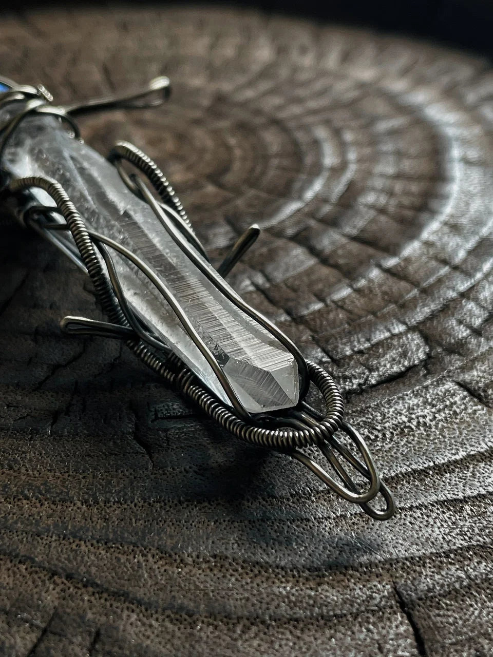 Guardian Blade of Light Clear Quartz Necklace