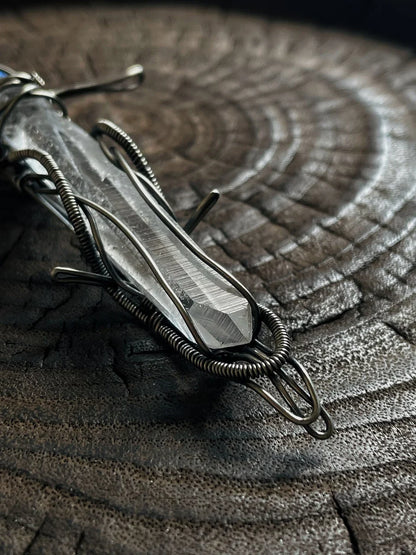 Guardian Blade of Light Clear Quartz Necklace