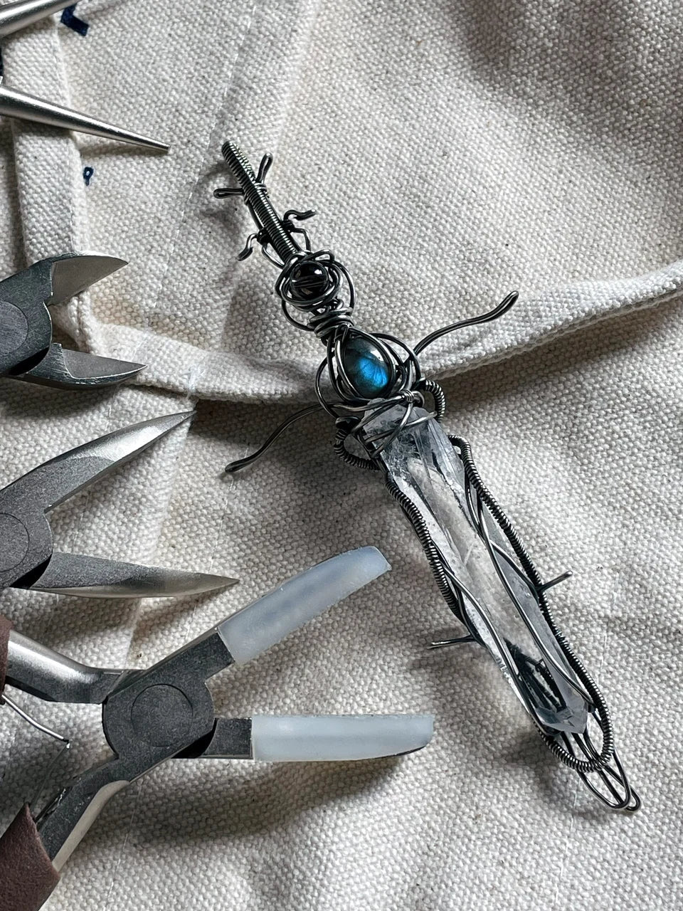 Guardian Blade of Light Clear Quartz Necklace