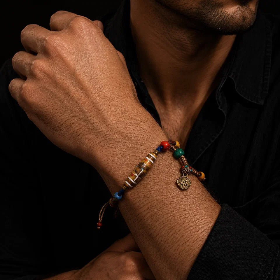 Sacred Dzi Tibetan Protection Bracelet