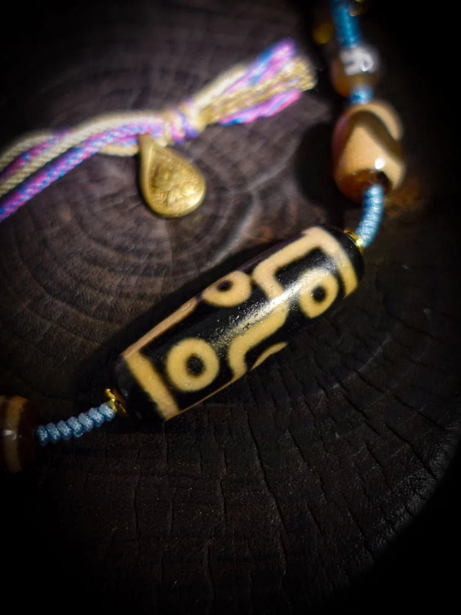 Fortune Nine-Eye Dzi Tibetan Necklace