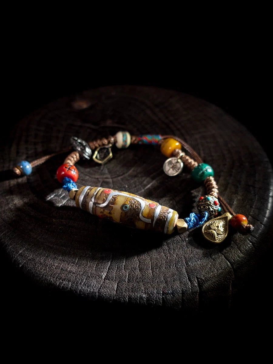 Sacred Dzi Tibetan Protection Bracelet