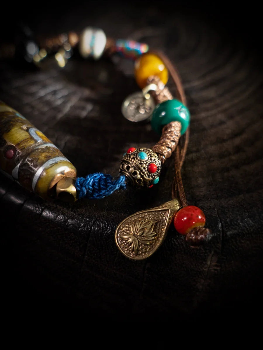 Sacred Dzi Tibetan Protection Bracelet