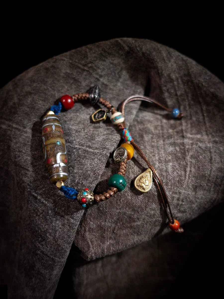 Sacred Dzi Tibetan Protection Bracelet
