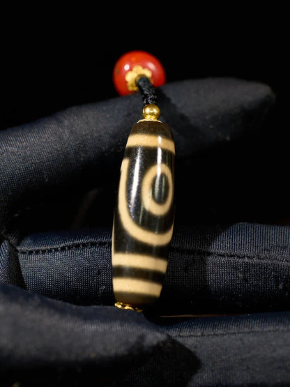 Ancient Clearing · Two-Eyed Dzi & Coral Necklace