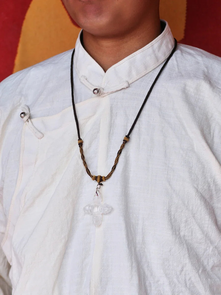 Dorje Vajra Clear Quartz Protection Pendant