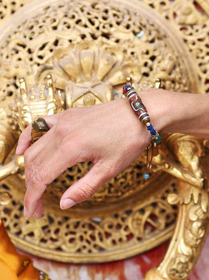 Sacred Dzi Tibetan Protection Bracelet