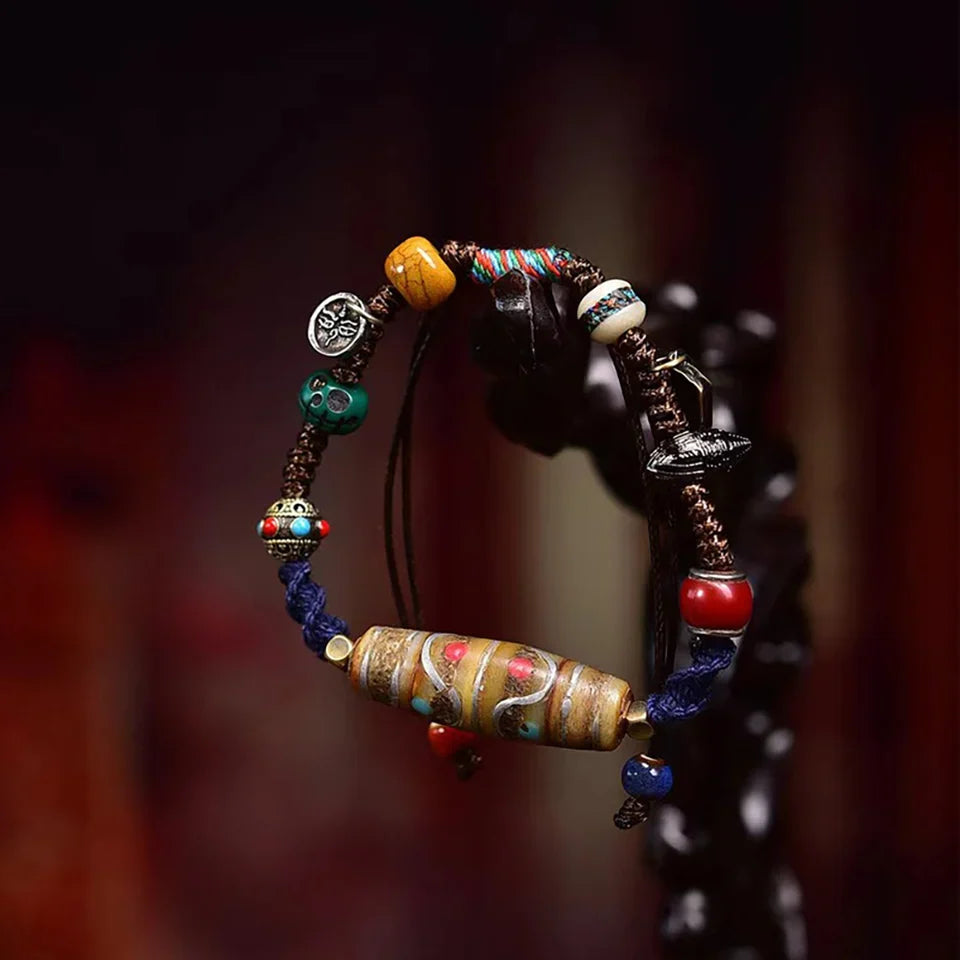 Sacred Dzi Tibetan Protection Bracelet