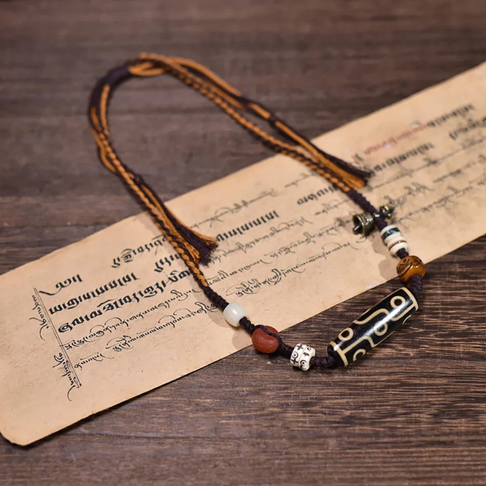 Single Eye Dzi Bead Protection Pendant