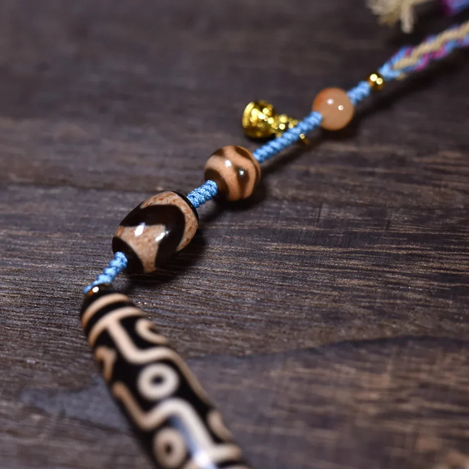 Fortune Nine-Eye Dzi Tibetan Necklace